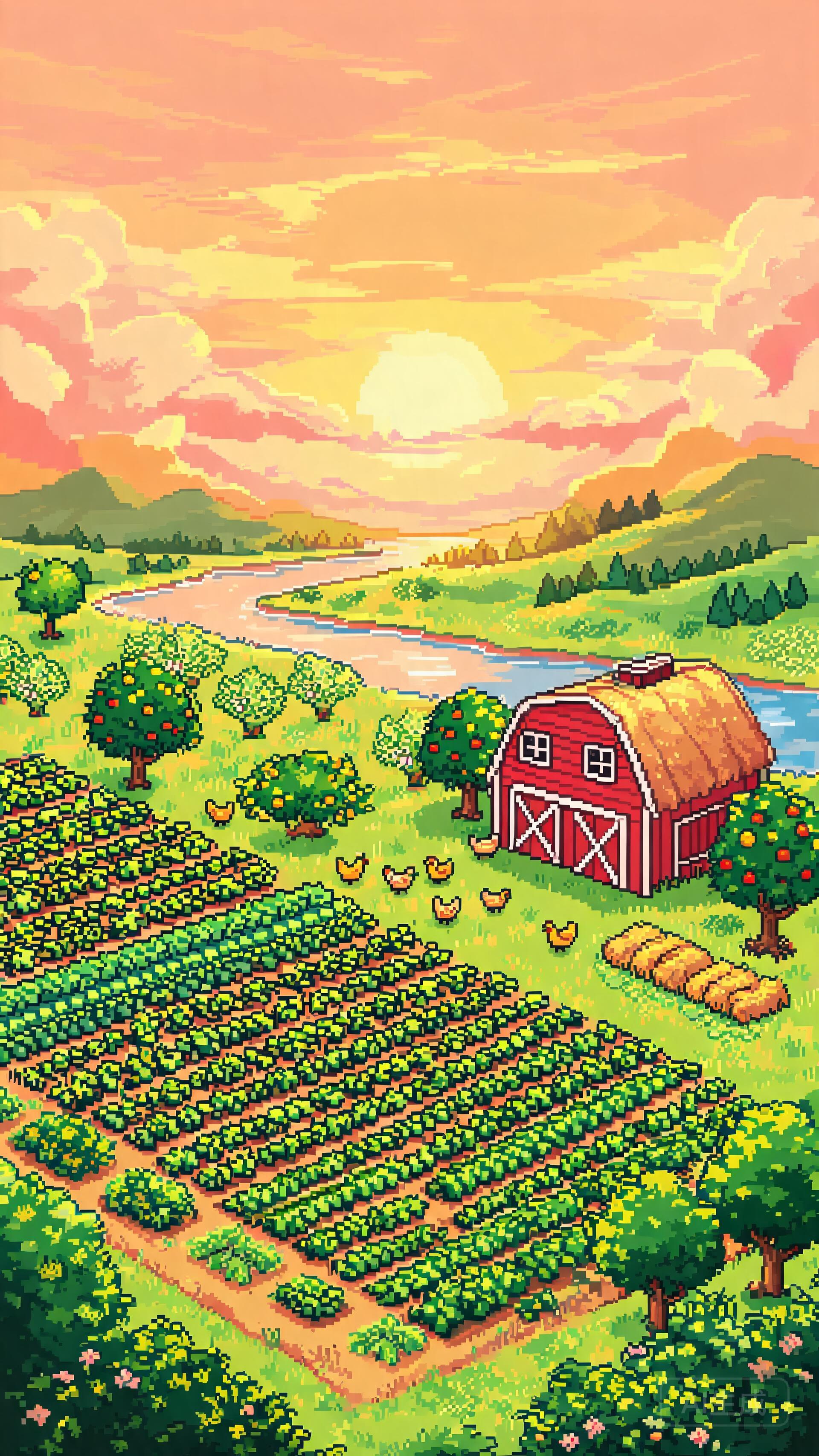 Stardew Valley 农场全景 / Stardew Valley farm landscape