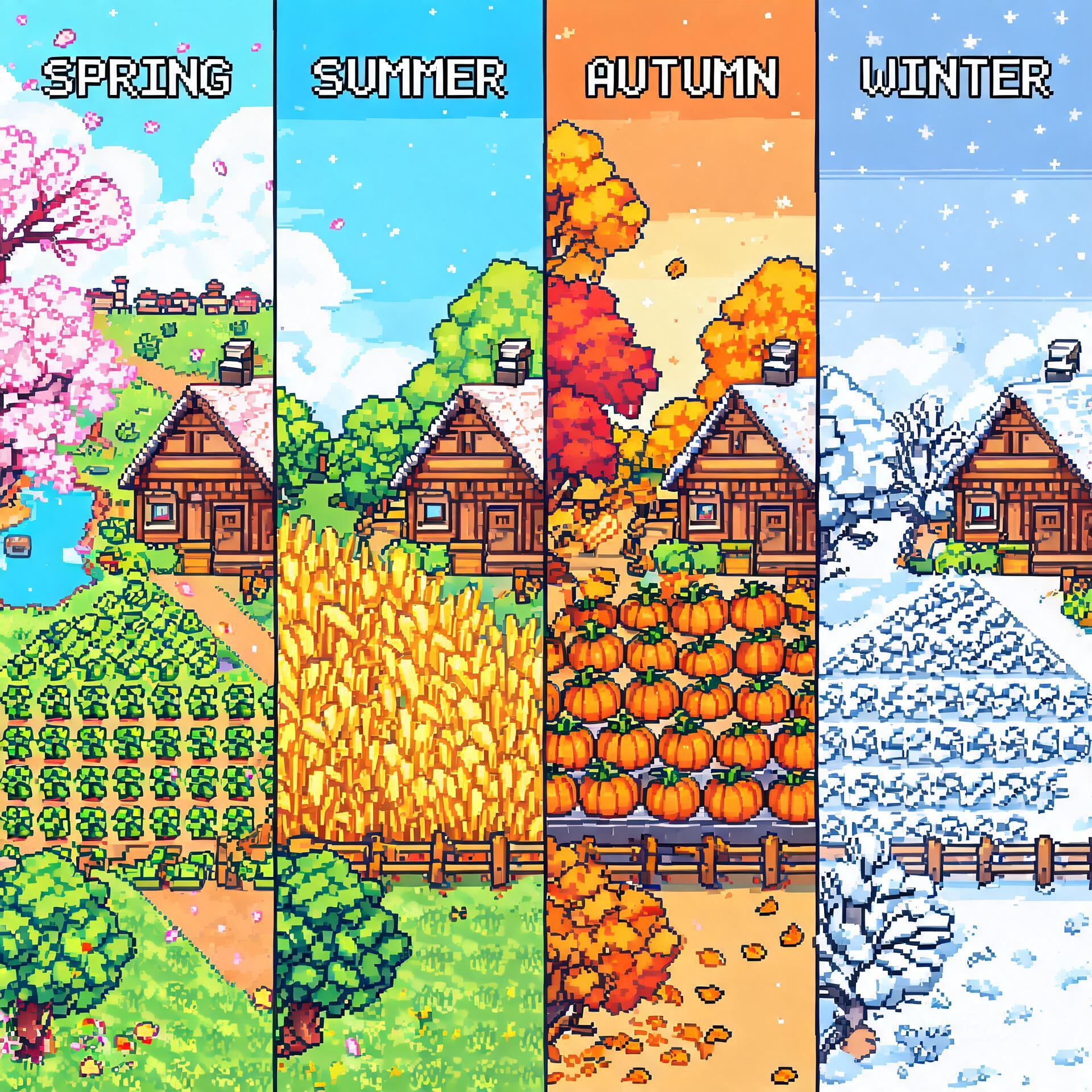 星露谷物语 钓鱼与季节 / Stardew Valley fishing and seasons